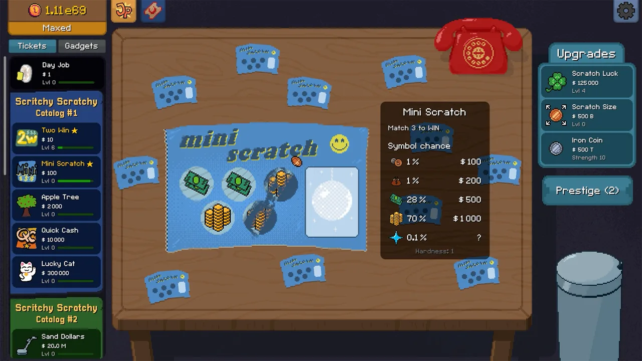 Scritchy Scratchy — Build income before chasing every unlock
