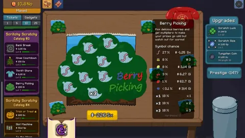Scritchy Scratchy prestige upgrades and Jackpot Point Costs